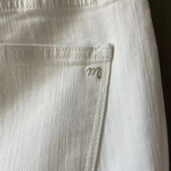 NWT Madewell Off White High Riser Skinny Crop size 27 Distressed Raw Hem - Picture 3 of 9